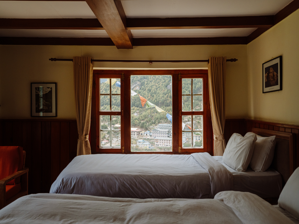 Mountain Lodges Of Nepal Namche Bedroom And View