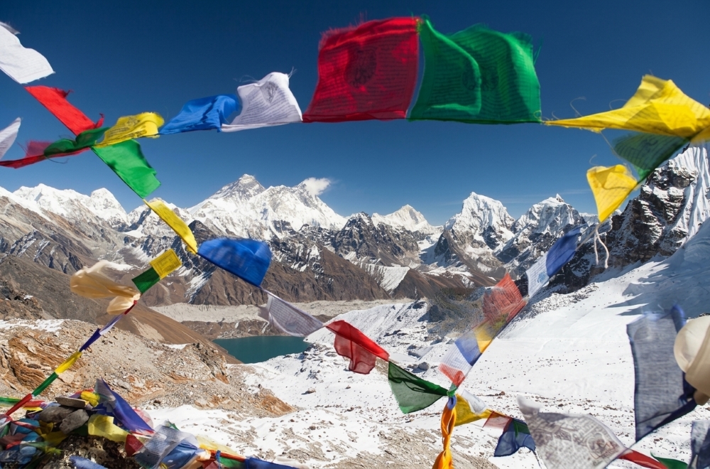 View Of Everest From Renjo La Pass