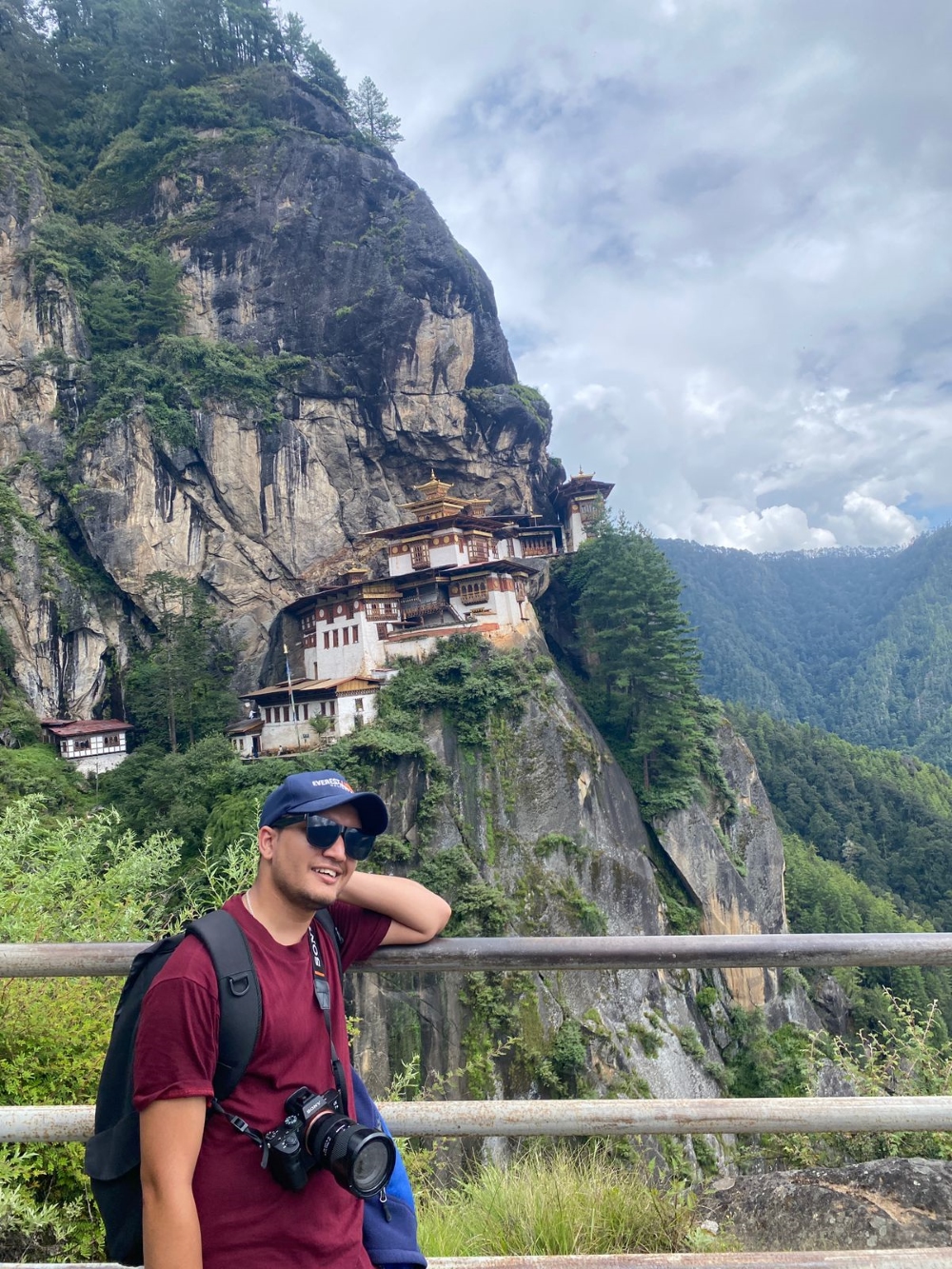 Traveller In Tiger Nest Monastery