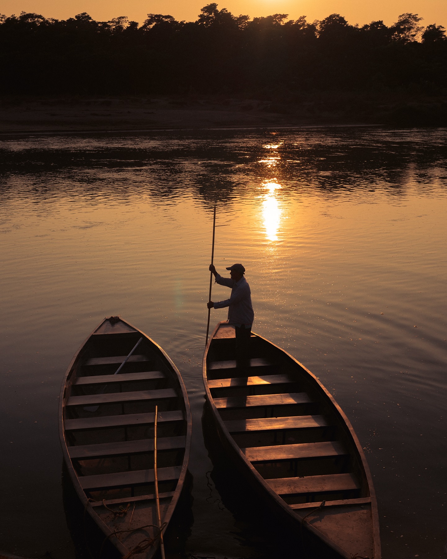 Ride Canoes Canoed By A Local Tharu Cj Karki