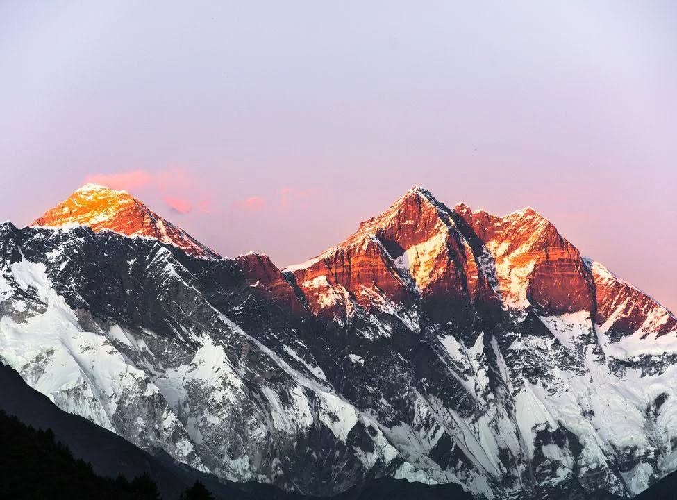 View Everest In Sunrise And Sunset